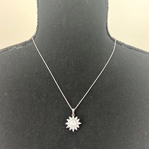 Silver chain with a pendant